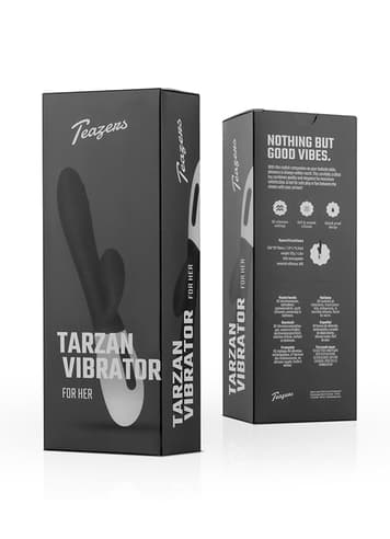 Sexleketøy for henne - Teazers Tarzan sort rabbitvibrator - bilde 10