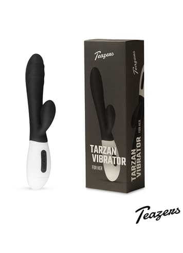 Sexleketøy for henne - Teazers Tarzan sort rabbitvibrator - bilde 2