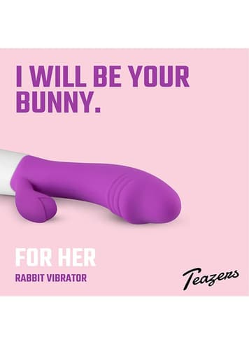 Sexleketøy for henne - Teazers Realistisk lilla rabbitvibrator - bilde 4