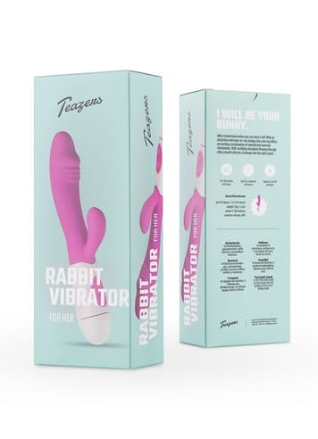 Sexleketøy for henne - Teazers Realistisk lilla rabbitvibrator - bilde 5