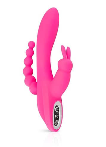 Sexleketøy for henne - Teazers Double rosa rabbitvibrator - bilde 1