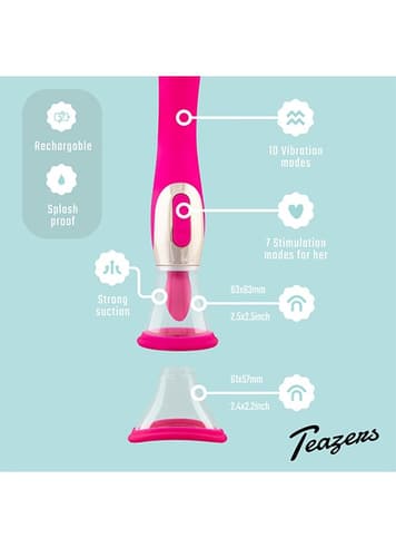 Sexleketøy for henne - Teazers rosa slikkemaskin - bilde 12