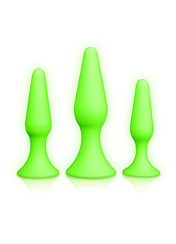 Analsex - Buttplug sett Ouch Glow in the dark 3stk - bilde 1