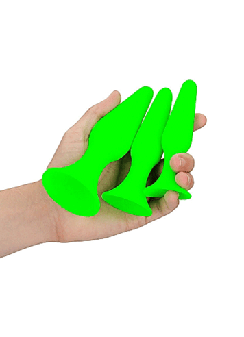 Analsex - Buttplug sett Ouch Glow in the dark 3stk - bilde 5