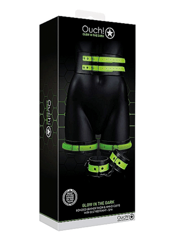 Frekke sexleketøy - Bondagesett Ouch Glow in the dark S/M - bilde 1