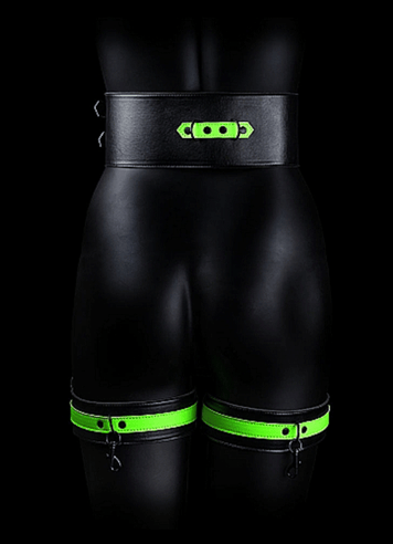 Frekke sexleketøy - Bondagesett Ouch Glow in the dark S/M - bilde 3