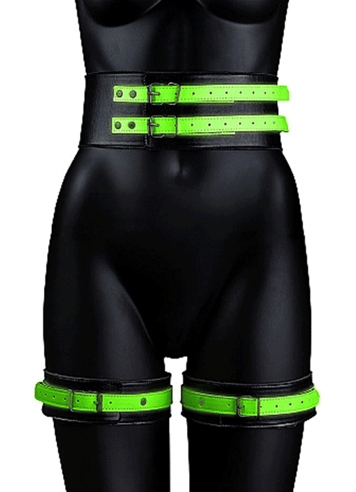Frekke sexleketøy - Bondagesett Ouch Glow in the dark S/M - bilde 4