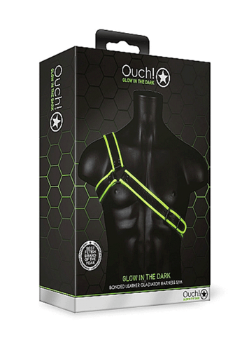 Frekke sexleketøy - BDSM-sele Ouch Glow in the dark S/M - bilde 1