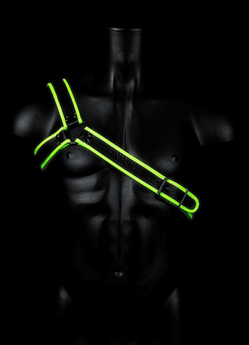 Frekke sexleketøy - BDSM-sele Ouch Glow in the dark S/M - bilde 4