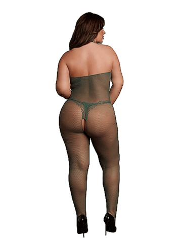 Sexy undertøy - Catsuit Le Desir Combo lace grønn QS - bilde 2