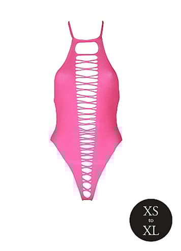 Sexy undertøy - Undertøysbody Ouch High cut rosa OS - bilde 5