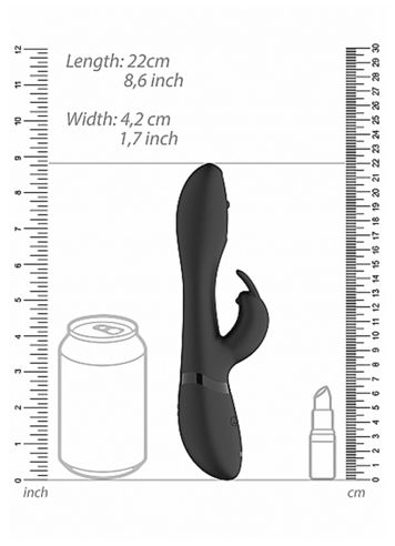 Vibrator - Vive Mira sort rabbitvibrator - bilde 3