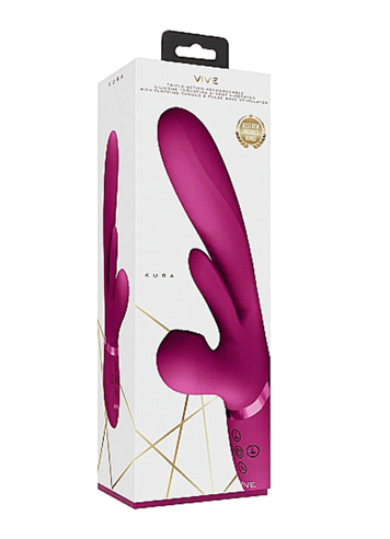 Vibrator - Vive Kura rosa rabbitvibrator - bilde 3