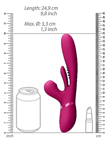 Vibrator - Vive Kura rosa rabbitvibrator - bilde 4