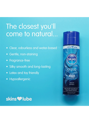 Glidemiddel - Skins Aqua vannbasert glidemiddel 130 ml - bilde 2