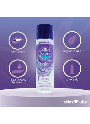 Glidemiddel - Skins Fusion hybrid glidemiddel 130 ml - bilde 3