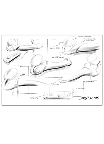 Dildo - Strap-on-me vibrerende strap-on M sort - bilde 16
