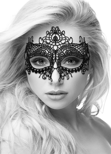 Frekke sexleketøy - Blondemaske Queen sort - bilde 4