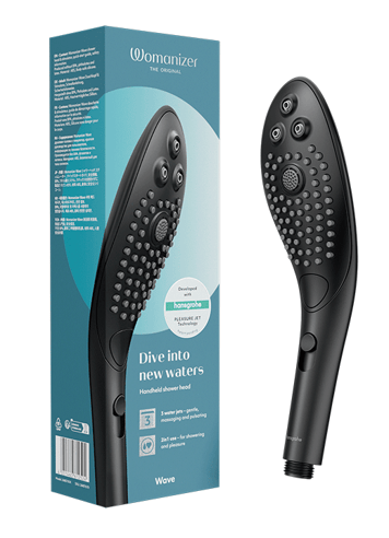 Sexleketøy for henne - Womanizer Wave dusjhode sort - bilde 2
