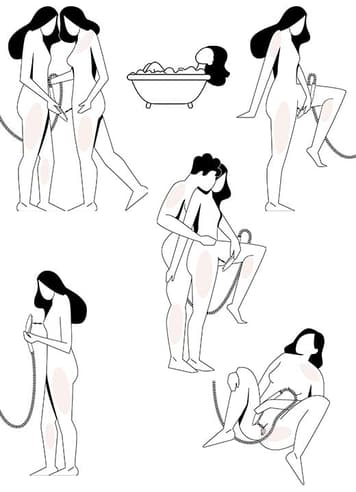 Sexleketøy for henne - Womanizer Wave dusjhode sort - bilde 7