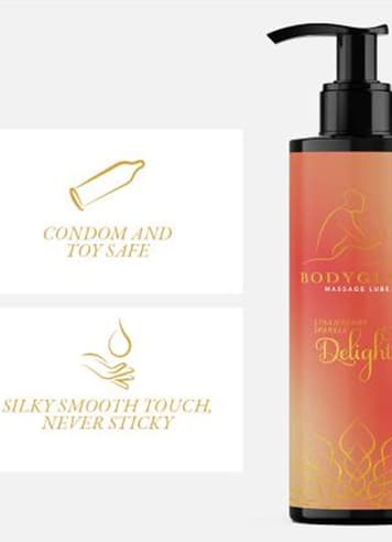 Glidemiddel - Massasjeglid BodyGliss 2-i-1 strawb/cha - bilde 2