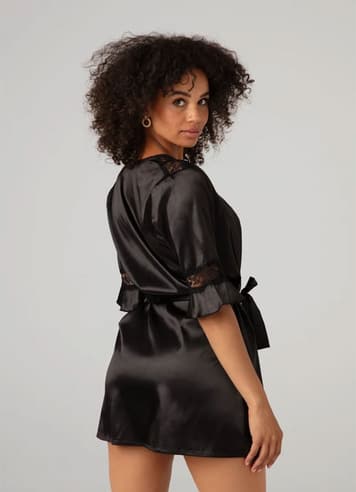 Sexy undertøy - Christine - Kimono Sensuality Black S/M - bilde 2