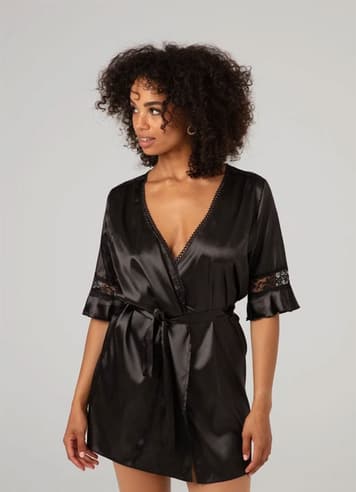 Sexy undertøy - Christine - Kimono Sensuality Black S/M - bilde 1