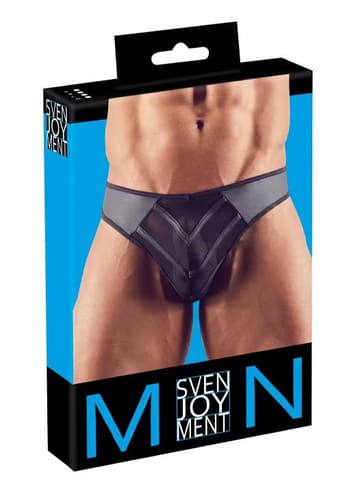 Bondage - Svenjoyment Underwear - Faux Leather G-String with Powernet - bilde 5