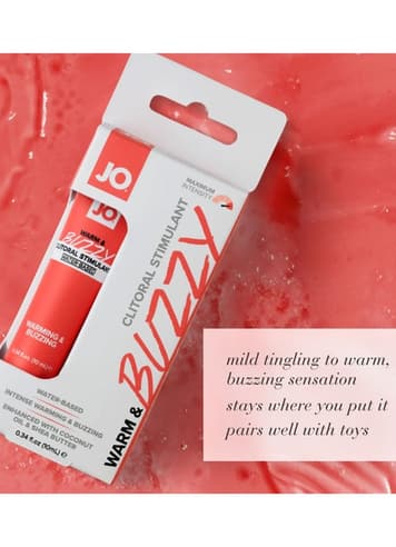 Tilbehør - Orgasmekrem JO Warm & Buzzy 10 ml - bilde 3