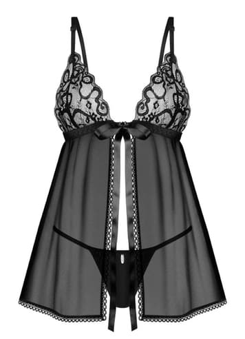 Sexy undertøy - Obsessive - Blomentis babydoll & thong - bilde 2