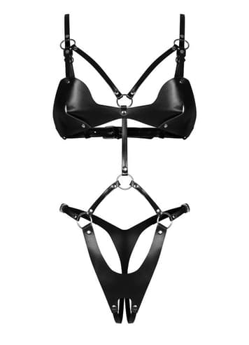 Sexy undertøy - Obsessive - Dame Controle Crotchless Teddy - bilde 4