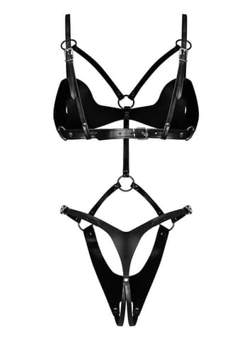 Sexy undertøy - Obsessive - Dame Controle Crotchless Teddy - bilde 3