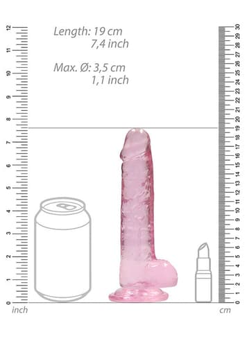 Dildo - Dildo med baller rosa 17 cm - bilde 7