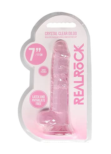 Dildo - Dildo med baller rosa 17 cm - bilde 6