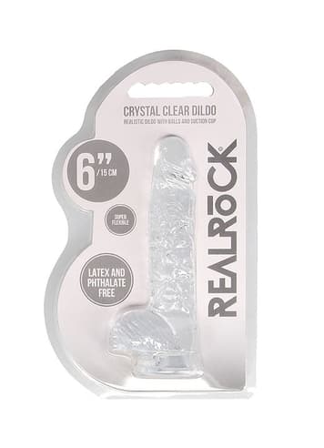 Dildo - Dildo med baller transparent 15 cm - bilde 6