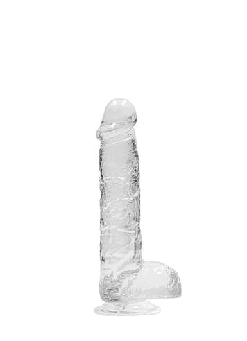 Dildo - Dildo med baller transparent 15 cm - bilde 1