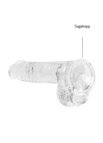 Dildo - Dildo med baller transparent 15 cm - bilde 2
