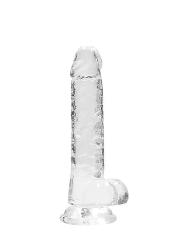 Dildo - Dildo med baller transparent 17 cm - bilde 1