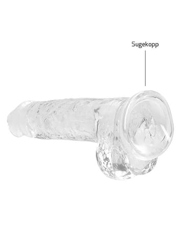 Dildo - Dildo med baller transparent 21 cm - bilde 2