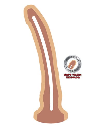 Dildo - Dildo med sugekopp 23,5 cm naturtro - bilde 2