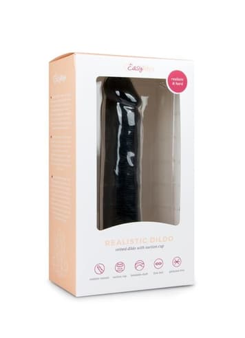 Dildo - EasyToys realistisk dildo 20,5 cm sort - bilde 2