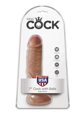 Dildo - Dildo med baller King Cock 19,4 cm - bilde 5