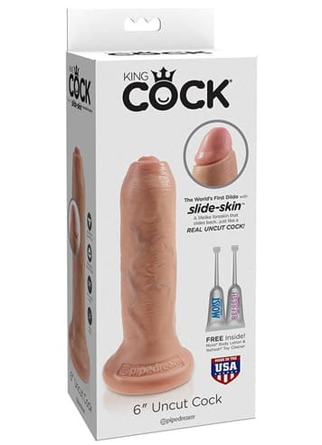 Dildo - Dildo med forhud King Cock Flesh - bilde 3