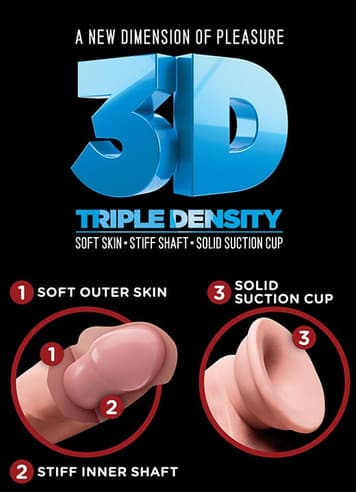 Dildo - Dildo med baller King Cock Plus 18,7 cm - bilde 8