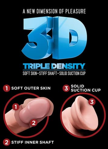 Dildo - Dildo med baller King Cock Plus 19,7 cm - bilde 8