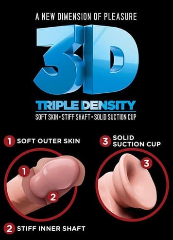 Dildo - Dildo med baller King Cock Plus 25,4 cm - bilde 8