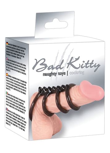 Sexleketøy for menn - Penisringer 4 stk Bad Kitty - bilde 3