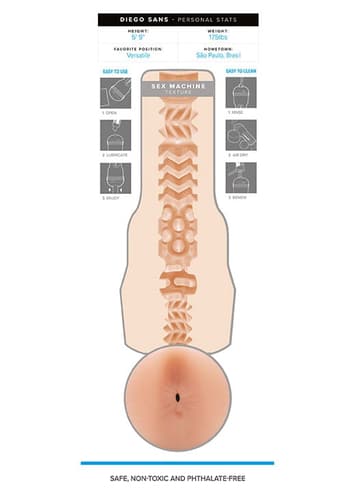 Sexleketøy for menn - Fleshjack Diego Sans Sex Machine - bilde 8