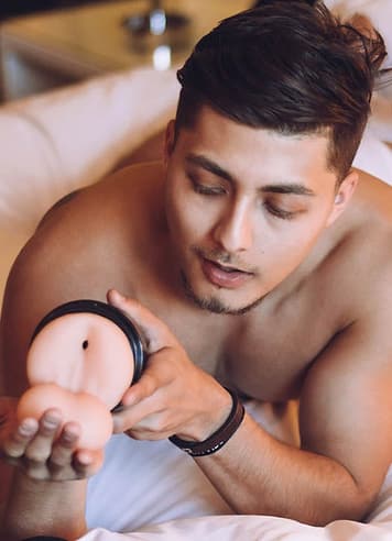 Sexleketøy for menn - Fleshsack anal masturbator med pung - bilde 5