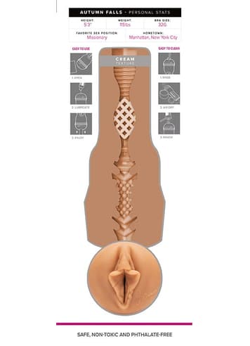 Sexleketøy for menn - Fleshlight Signature Autumn Falls Cream - bilde 7